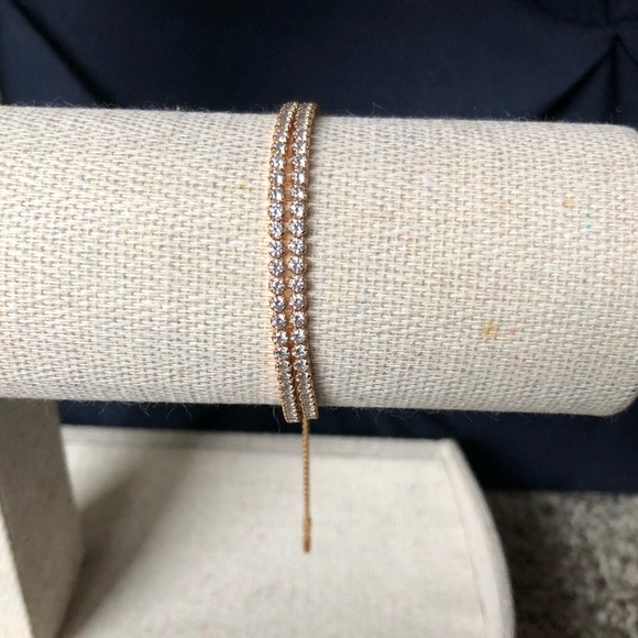 Swarovski Jewelry - Rose gold Swarovski adjustable tennis bracelet